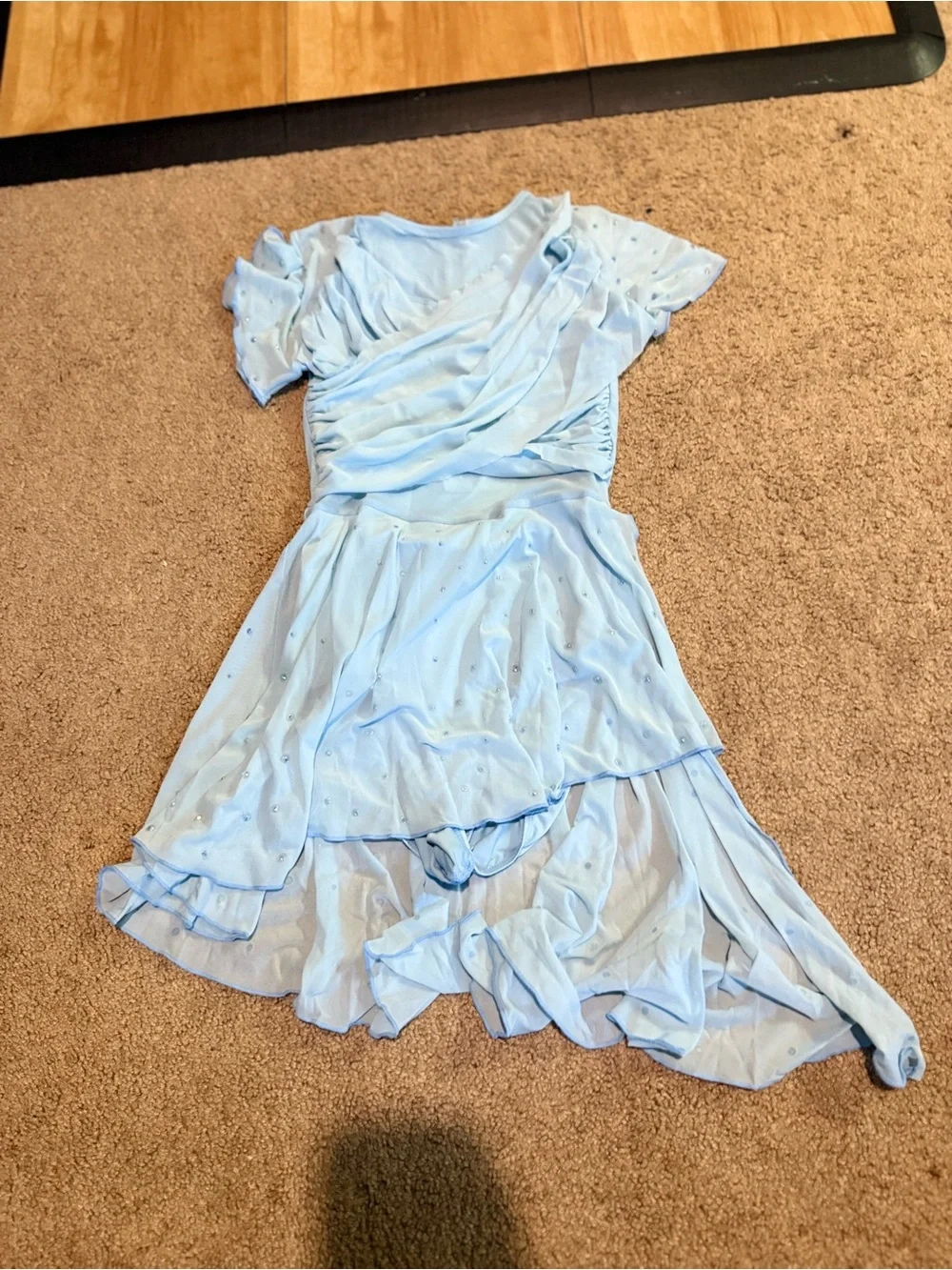 Light Blue sequenced dance costume